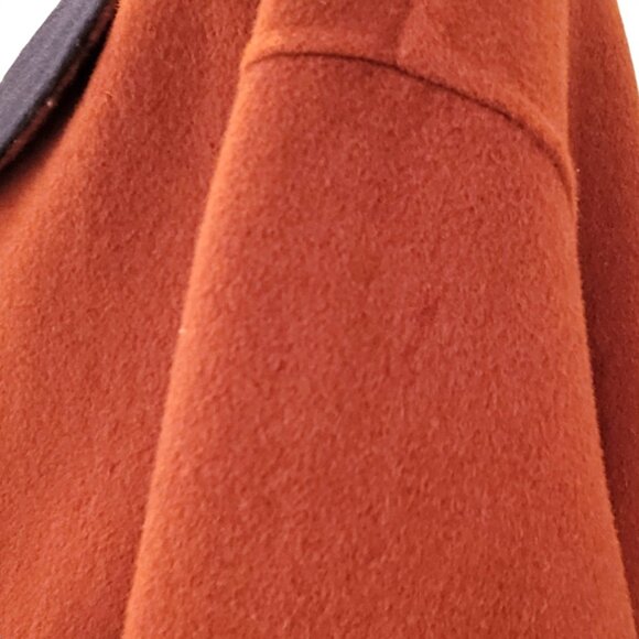 NAERSI Wool Coat | Soft Unstructured Comfort | Color-Block Rust & Navy - Picture 10 of 15